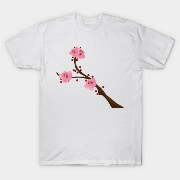 Delicate Branch of a Cherry Tree - Blossom T-Shirt by ibadishi